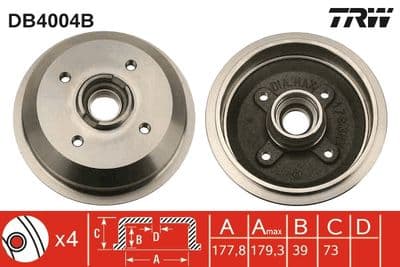 Tambor de freno TRW DB4004B