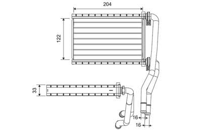 Radiador de calefacción, calefacción interior VALEO 811535