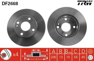 Disco de freno TRW DF2668