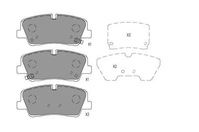 Juego de balatas de freno Kavo Parts KBP-3049