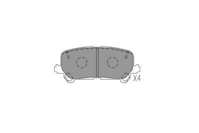 Juego de balatas de freno Kavo Parts KBP-2072