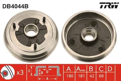 Tambor de freno TRW DB4044B