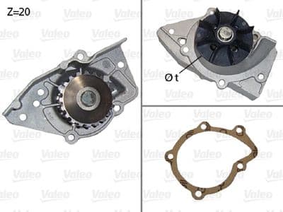 Bomba de agua, refrigeración del motor VALEO 506574