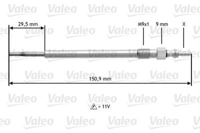 Bujía de precalentamiento VALEO 345131