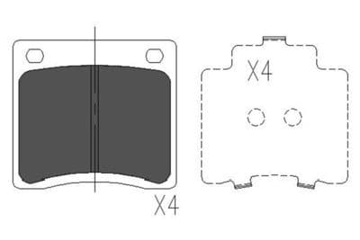 Juego de balatas de freno Kavo Parts KBP-6568