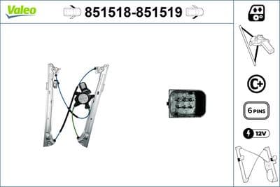 Elevador para ventanas VALEO 851519