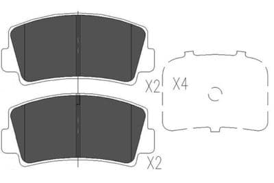 Juego de balatas de freno Kavo Parts KBP-4552