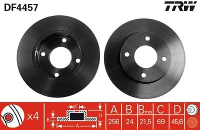 Disco de freno TRW DF4457
