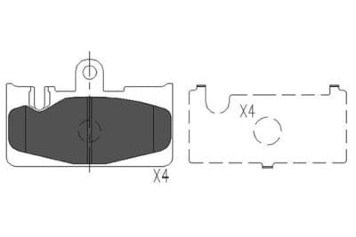 Juego de balatas de freno Kavo Parts KBP-9073