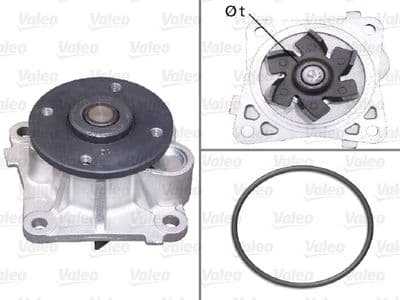 Bomba de agua, refrigeración del motor VALEO 506962