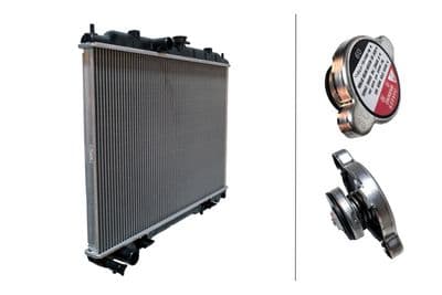Radiador, refrigeración del motor HELLA 8MK 366 312-521