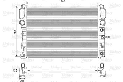 Radiador, refrigeración del motor VALEO 701575