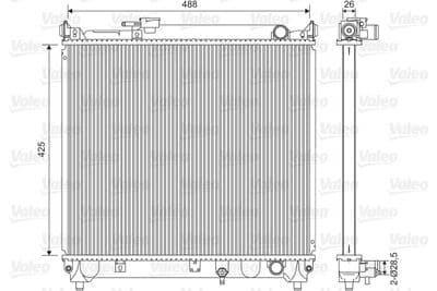 Radiador, refrigeración del motor VALEO 734662