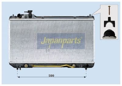 Radiador, refrigeración del motor JAPANPARTS RDA153105