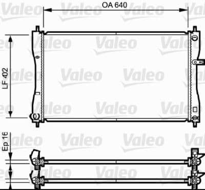 Radiador, refrigeración del motor VALEO 735056