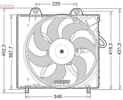 Ventilador, refrigeración del motor DENSO DER21027