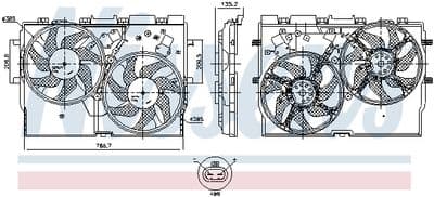 Ventilador, refrigeración del motor NISSENS 850004
