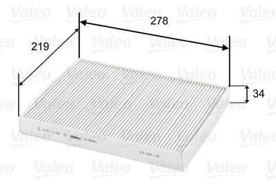 Filtro, aire del interior VALEO 715581