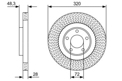 Disco de freno BOSCH 0 986 479 W04