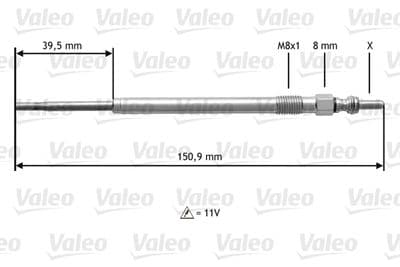 Bujía de precalentamiento VALEO 345174