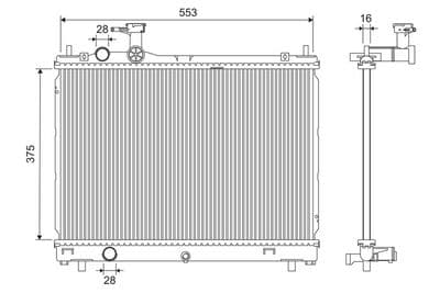 Radiador, refrigeración del motor VALEO 701302