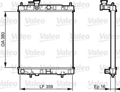 Radiador, refrigeración del motor VALEO 731287