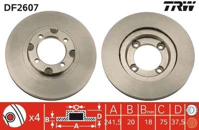 Disco de freno TRW DF2607
