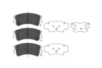 Juego de balatas de freno Kavo Parts KBP-4512