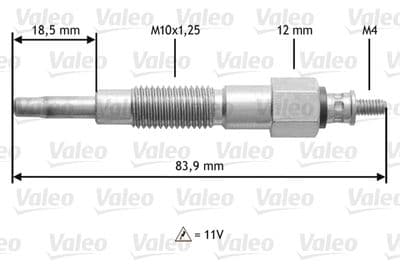 Bujía de precalentamiento VALEO 345180
