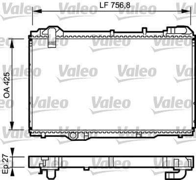 Radiador, refrigeración del motor VALEO 734285