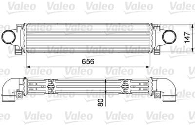 Radiador de aire de admisión VALEO 818646