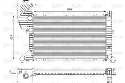 Radiador, refrigeración del motor VALEO 734689