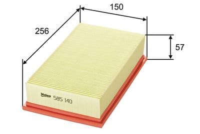 Filtro de aire VALEO 585140