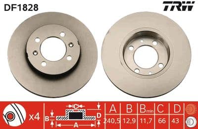 Disco de freno TRW DF1828