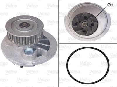 Bomba de agua, refrigeración del motor VALEO 506785