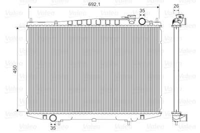 Radiador, refrigeración del motor VALEO 735350