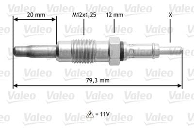 Bujía de precalentamiento VALEO 345137