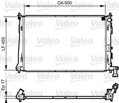 Radiador, refrigeración del motor VALEO 735564