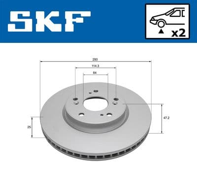 Disco de freno SKF VKBD 81307 V2