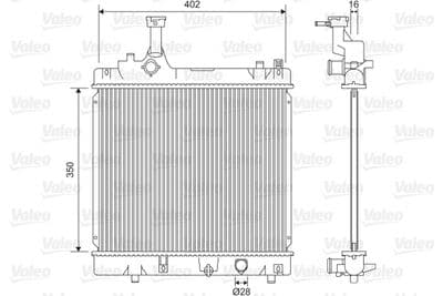 Radiador, refrigeración del motor VALEO 701614