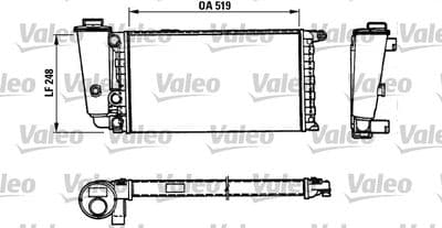 Radiador, refrigeración del motor VALEO 816707