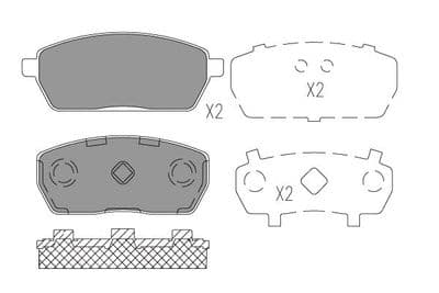 Juego de balatas de freno Kavo Parts KBP-8529