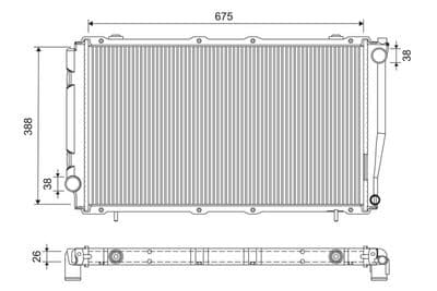 Radiador, refrigeración del motor VALEO 701279