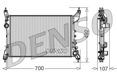 Radiador, refrigeración del motor DENSO DRM09170