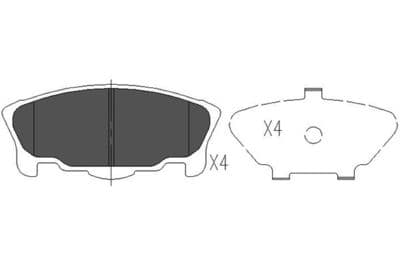 Juego de balatas de freno Kavo Parts KBP-1507