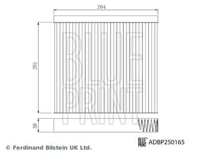 Filtro, aire del interior BLUE PRINT ADBP250165