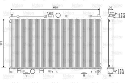 Radiador, refrigeración del motor VALEO 701560