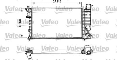 Radiador, refrigeración del motor VALEO 731010