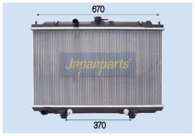 Radiador, refrigeración del motor JAPANPARTS RDA213043
