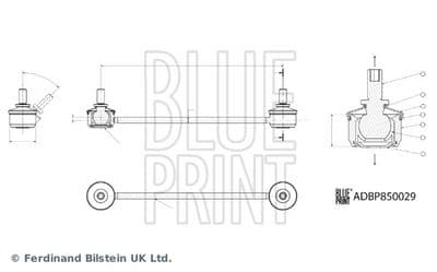 Travesaños/barras, estabilizador BLUE PRINT ADBP850029